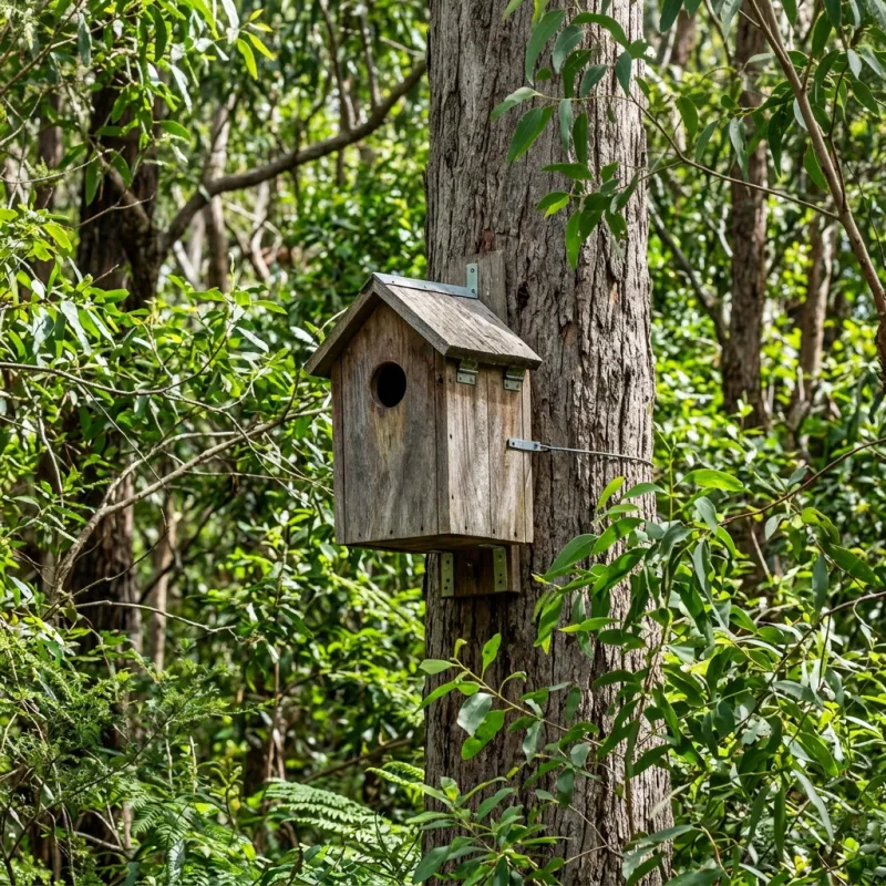 Animal nesting box installed as a humane alternative to a Hoppers Crossing roof cavity